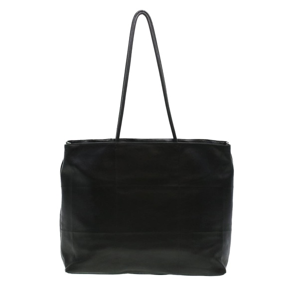 PRADA Tote Bag Leather Black Auth hk724 - Picture 2 of 16